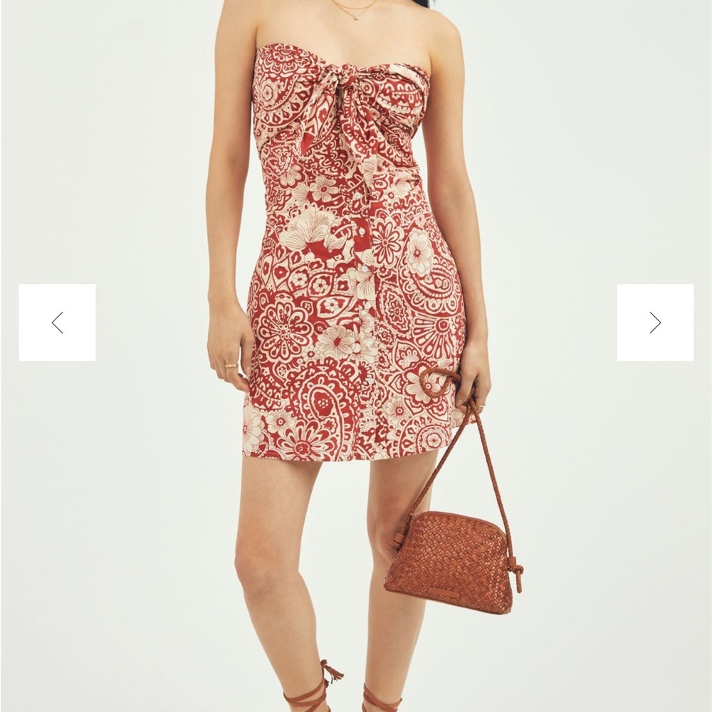 Blue Tassel Anthropologie Strapless Mini Dress! Size Small NWT